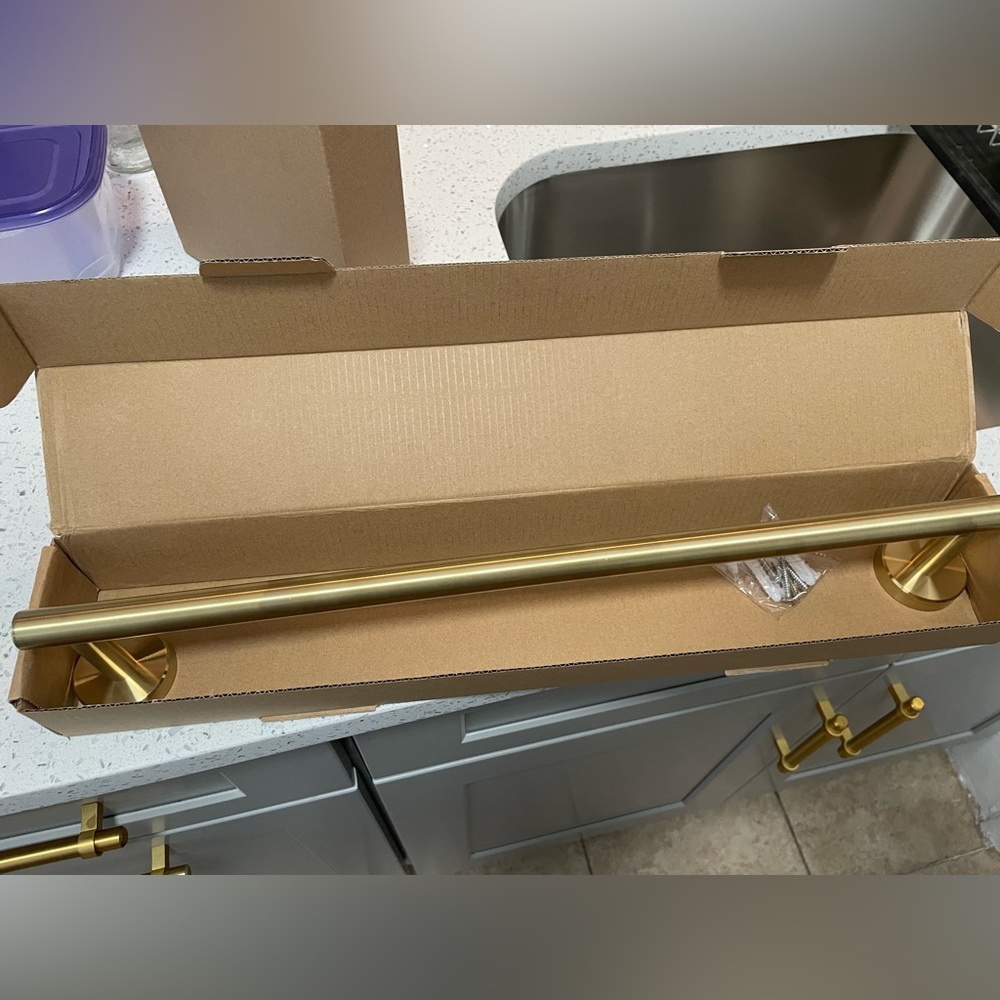 Gold towel rack